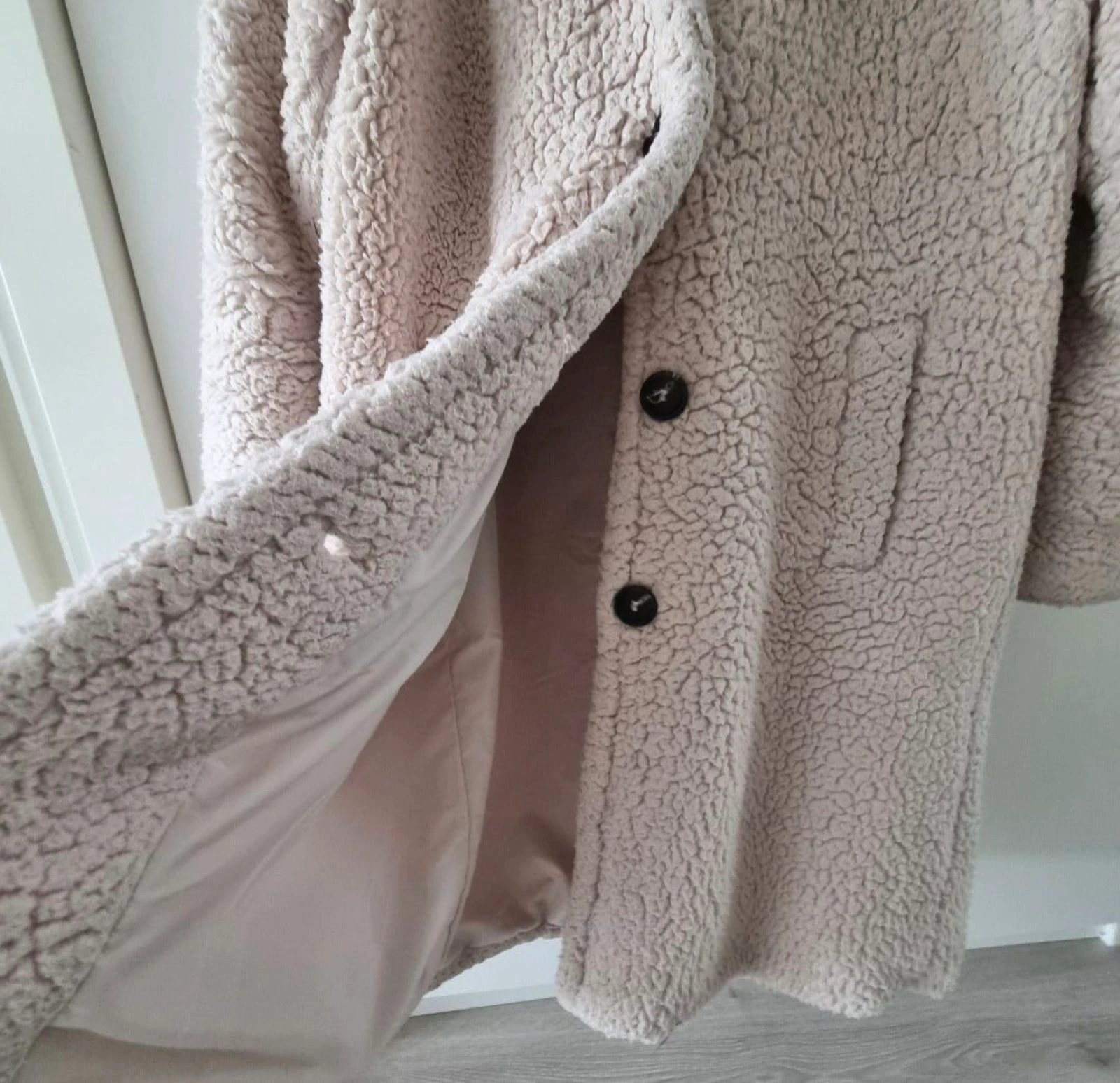 Wibra Chaqueta Teddy Beige / Abrigo de Piel Sintética (Talla L) – Suave y Cálido – photo 7